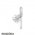Women's Pandora Silver Hanging Clover Ring Jewelry