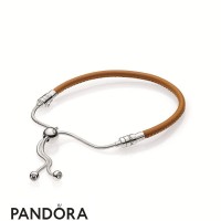 Women's Pandora Sliding Golden Tan Leather Bracelet Jewelry Women's Pandora Sliding Golden Tan Leather Bracelet Jewelry