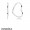 Women's Pandora Small Asymmetric Hearts Of Love Hoop Earrings Jewelry