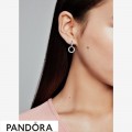 Women's Pandora Sparkling Double Hoop Earrings Jewelry