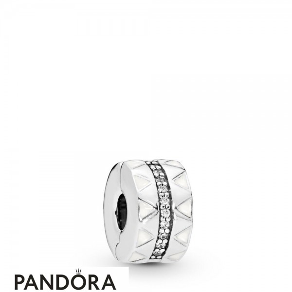 Women's Pandora Sparkling Jagged Lines Clip Jewelry