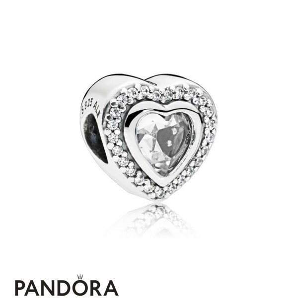 Women's Pandora Sparkling Love Heart Charm Jewelry