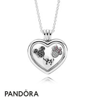 Pandora Sparkling Mickey And Minnie Floating Locket Gift Set Jewelry