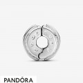 Women's Pandora Sparkling Pave Lines And Logo Cz Clip Jewelry