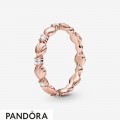 Women's Pandora Sparkling Seashell Band Cz Ring Jewelry