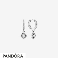 Women's Pandora Square Sparkle Hoop Earrings Jewelry Women's Pandora Square Sparkle Hoop Earrings Jewelry