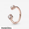 Women's Pandora Square Sparkle Open Cz Ring Jewelry