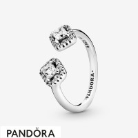 Women's Pandora Square Sparkle Open Ring Jewelry Women's Pandora Square Sparkle Open Ring Jewelry