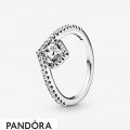 Women's Pandora Square Sparkle Wishbone Ring Jewelry
