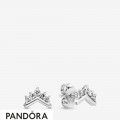 Women's Pandora Tiara Wishbone Stud Earrings Jewelry