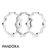 Women's Pandora Timeless Zig Zag Ring Stack Jewelry Women's Pandora Timeless Zig Zag Ring Stack Jewelry