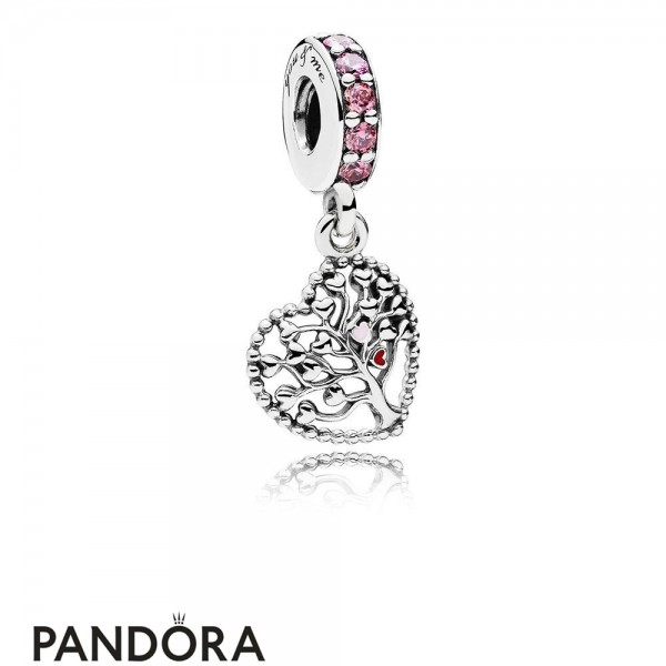 Women's Pandora Tree Of Love Pendant Charm Mixed Enamel Multi Colored Cz Jewelry