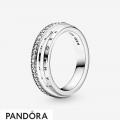 Women's Pandora Triple Band Pave Ring Jewelry