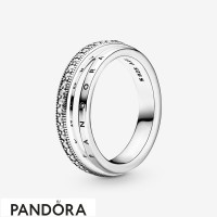 Women's Pandora Triple Band Pave Ring Jewelry Women's Pandora Triple Band Pave Ring Jewelry