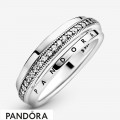 Women's Pandora Triple Band Pave Ring Jewelry