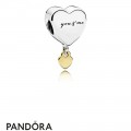 Women's Pandora Two Hearts Pendant Charm Jewelry