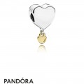 Women's Pandora Two Hearts Pendant Charm Jewelry