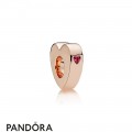 Women's Pandora Two Hearts Spacer Pandora Rose Red Cz Jewelry