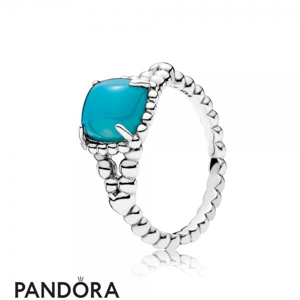 Women's Pandora Vibrant Spirit Ring Scuba Blue Crystal Jewelry