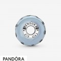 Women's Pandora Wavy Dark Blue Murano Glass Ocean Charm Jewelry