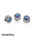 Pandora Winter Collection Dazzling Snowflake Charm Twilight Blue Crystals Jewelry