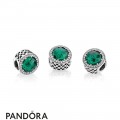 Pandora Winter Collection Radiant Hearts Charm Sea Green Crystals Jewelry