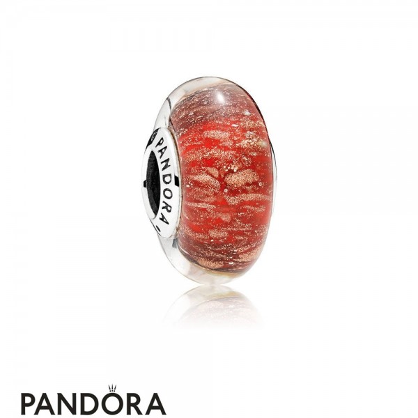 Pandora Winter Collection Red Twinkle Murano Glass Charm Jewelry