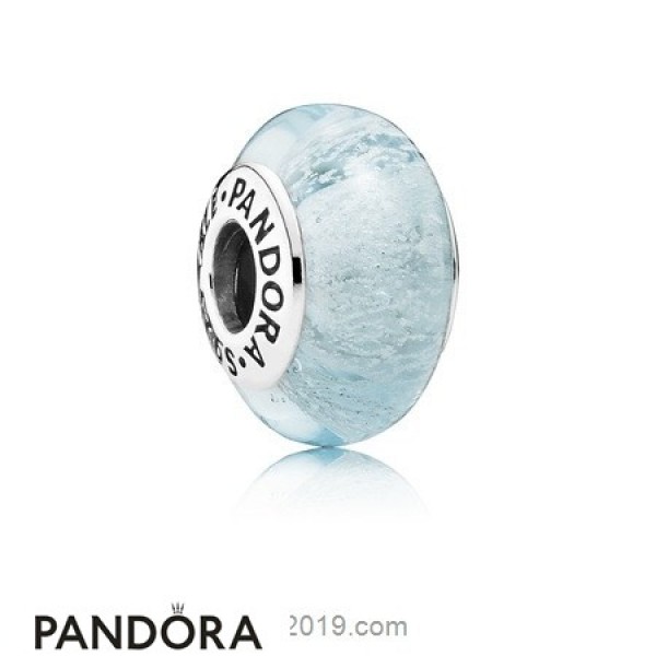 Pandora Disney Charms Disney Elsa's Signature Color Charm Murano Glass Jewelry