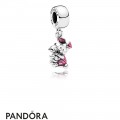 Pandora Disney Charms Piglet Pendant Charm Transparent Cerise Enamel Jewelry