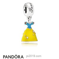 Pandora Disney Charms Snow White's Dress Pendant Charm Mixed Enamel Jewelry Pandora Disney Charms Snow White's Dress Pendant Charm Mixed Enamel Jewelry