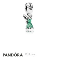 Pandora Disney Charms Tinker Bell's Dress Pendant Charm Glittering Green Enamel Jewelry Pandora Disney Charms Tinker Bell's Dress Pendant Charm Glittering Green Enamel Jewelry