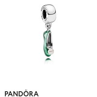 Pandora Disney Charms Tinker Bell's Shoe Pendant Charm White Glittering Green Enamel Jewelry Pandora Disney Charms Tinker Bell's Shoe Pendant Charm White Glittering Green Enamel Jewelry