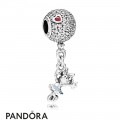 Women's Pandora Disney Floating Minnie Dangle Charm Red Clear Cz Light Blue Enamel Jewelry