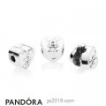 Women's Pandora Disney Vintage Mickey Clip White Enamel Jewelry