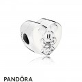 Women's Pandora Disney Vintage Mickey Clip White Enamel Jewelry