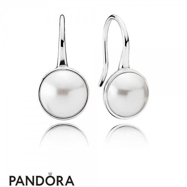 Pandora Earrings Luminous Droplets Drop Earrings White Crystal