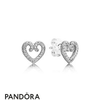 Women's Pandora Heart Swirls Earring Studs Jewelry Women's Pandora Heart Swirls Earring Studs Jewelry