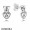 Women's Pandora Love Locks Stud Earring Jewelry
