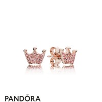 Pandora Rose Pink Enchanted Crown Earring Studs Jewelry Pandora Rose Pink Enchanted Crown Earring Studs Jewelry