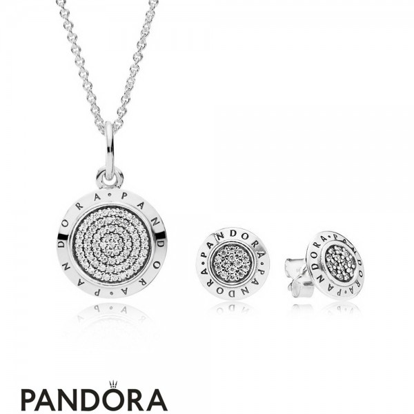 Women's Pandora A Pandora Signature Necklace And Earring Set Jewelry