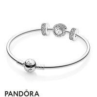 Women's Pandora Dazzling Snowflake Bangle Set Jewelry Women's Pandora Dazzling Snowflake Bangle Set Jewelry