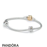 Women's Pandora Iconic Pandora Holiday Gift Two Tone Clasp Bracelet Jewelry Women's Pandora Iconic Pandora Holiday Gift Two Tone Clasp Bracelet Jewelry