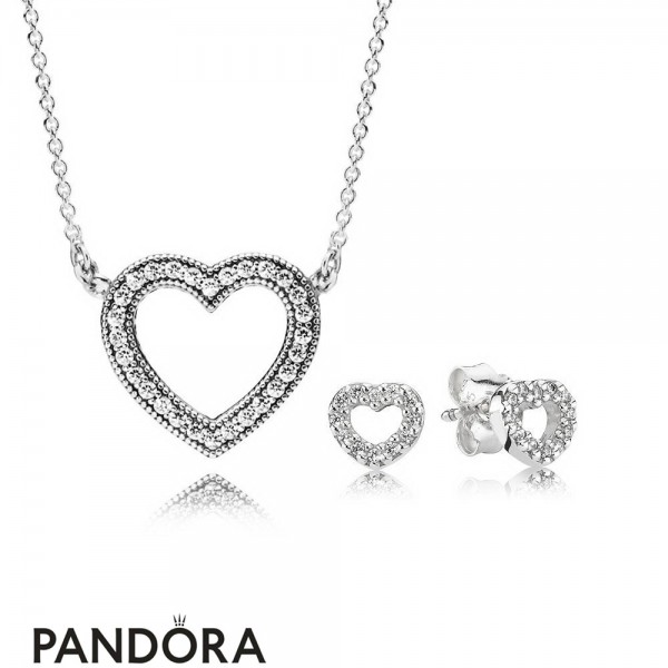Sparkling Circle Pave Necklace and Earring Set | Sterling silver | Pandora  US