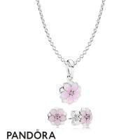 Women's Pandora Magnolia Bloom Necklace And Earring Set Jewelry Women's Pandora Magnolia Bloom Necklace And Earring Set Jewelry