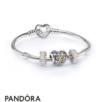 Women's Pandora November Signature Heart Birthstone Charm Bracelet Set Jewelry Women's Pandora November Signature Heart Birthstone Charm Bracelet Set Jewelry