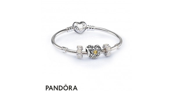 Kollektive Sløset Alarmerende Women's Pandora November Signature Heart Birthstone Charm Bracelet Set  Jewelry-Pandora Charm Fantastic Savings