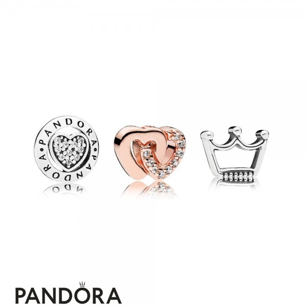 Pandora Rose Hearts And Crowns Petite Charm Pack Jewelry