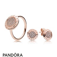 Pandora Rose Signature Ring And Earring Gift Set Jewelry