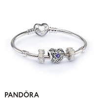 Women's Pandora September Signature Heart Birthstone Charm Bracelet Set Jewelry Women's Pandora September Signature Heart Birthstone Charm Bracelet Set Jewelry