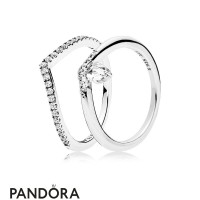 Women's Pandora Shimmering Classic Wish Ring Stack Jewelry Women's Pandora Shimmering Classic Wish Ring Stack Jewelry